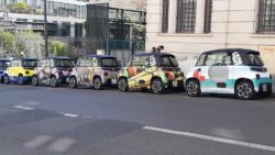 Covering personnalisé pour le lancement de la Citroën AMI à Paris